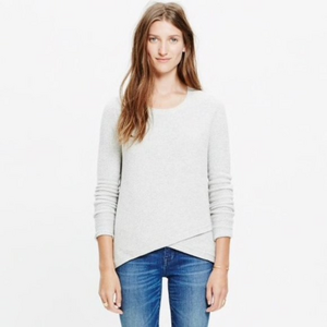 Madewell Feature Pullover Sweater S‎ Gray Colorbloc
